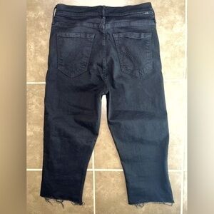 MOTHER✨ High waisted Rascal Knicker Fray